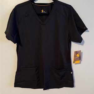 Carhartt Navy V-Neck Scrub Top